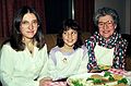 Dec. 25, 1983 - Christmas at Memere Marie's in Lawrence, Massachusetts.<br />Joyce, her daughter Melody, and Joyce's mother Marie.