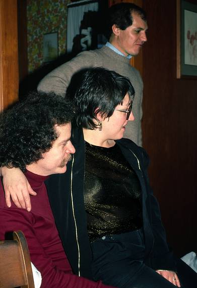 Dec. 25, 1983 - Christmas at Memere Marie's in Lawrence, Massachusetts.<br />Paul (Norma's husband), Norma (Joyce's sister), and Tom (Joyce's brother).