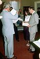 May 5, 1984 - Newburyport, Massachusetts.<br />Joyce's and Egils' wedding.<br />Justice of the peace Paul Ferguson, Joyce, Egils.