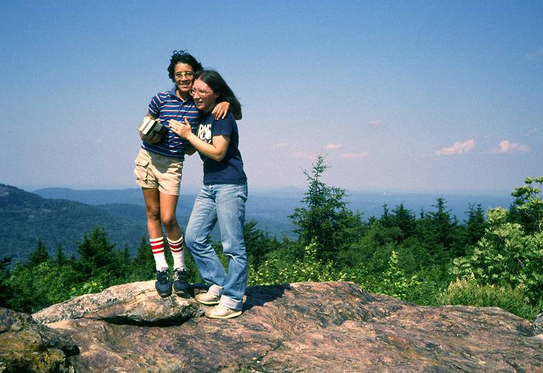 July 14, 1984 - Atop Pack Monadnock, New Hampshire.<br />Eric and Joyce.