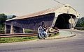July 21, 1984 - Claremont, New Hampshire.<br />Longest covered bridge in the country. The other side is Ascutney, Vermont.<br />Carl, Melody, Joyce, and Eric.