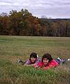 October, 1984 - North Andover, Massachusetts.<br />Appalachian Mountain Club hike.<br />Melody and Becky.