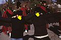 Dec 2, 1984 - Merrimac, Massachusetts.<br />Santa Parade.<br />Melody and Becky as blackbirds.