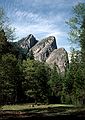 May 10, 1984 - Yosemite Valley in Yosemite National Park. California.<br />Three Brothers.