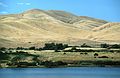 May 12, 1984 - Reservoir and golden hills below San Luis along CA-152 near I-5.