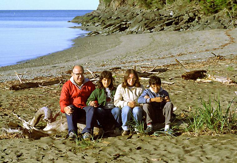 August 21, 1984 - Fundy National Park, New Brunswick, Canada.<br />Egils, Melody, Joyce, and Eric.