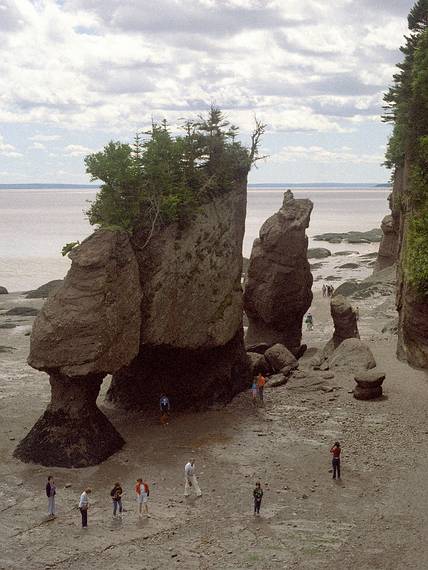 August 21, 1984 - Flower Pot Rocks at Hopewell Cape, New Brunswick, Canada.