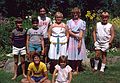 July 28, 1985 - Manchester by the Sea.<br />Uldis' birthday.<br />Eric and Tanya in front, Jeremy, Melody, Carl, Laila and Jimmy in back.