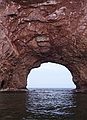 August 4-18, 1985 - Off Perc, Gasp Peninsula, Quebec, Canada.<br />The hole in Perce Rock.