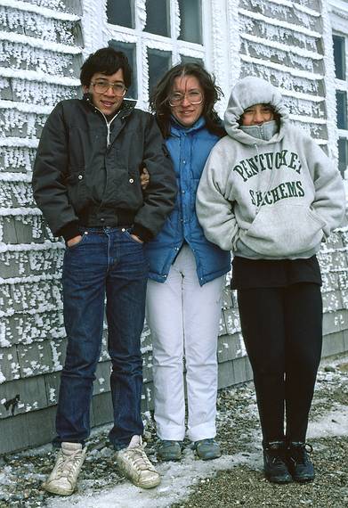 August 29, 1986 - Atop Mount Washington, New Hampshire.<br />Eric, Joyce, and Melody.