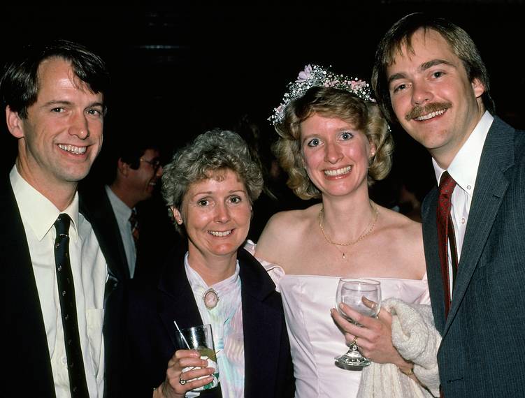 October 26, 1986 - LANAM Club in Andover, Massachusetts.<br />Eric and Sue and Marcy and Robert.