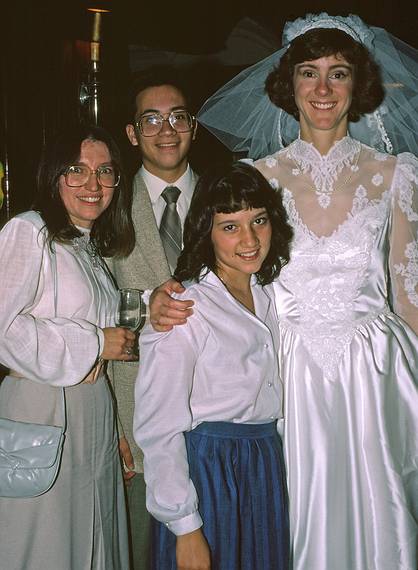October 26, 1986 - LANAM Club in Andover, Massachusetts.<br />Joyce, Carl, Melody, and Leslie.