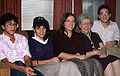 Nov. 27, 1986 - Thanksgiving at Marie's in Lawrence, Massachusetts.<br />Eric, Melody, Joyce, Marie, and Carl.