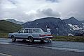 Eric and our rented car, which accomodated all six of us.<br />July 23, 1986 - Rocky Mountain National Park, Colorado.