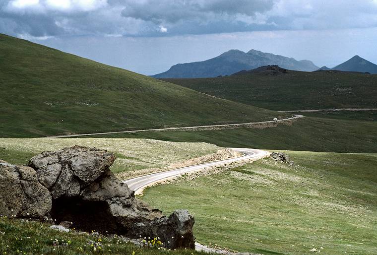 Trail Ridge Road.<br />July 23, 1986 - Rocky Mountain National Park, Colorado.