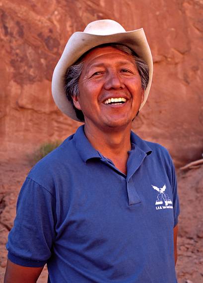 July 28, 1986 - Monument Valley, Arizona/Utah.<br />Our friendly guide.