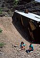 August 3, 1986 - Jeep ride in the mountains around Ouray, Colorado.<br />Melody and Eric at an old mining center.