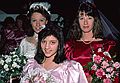 Feb. 14, 1987 - Rolling Green Inn, Andover, Massachusetts.<br />Tom and Kim's pre-wedding photo session.<br />Kim, Melody, and Kim's sister Lisa.