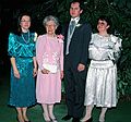 Feb. 14, 1987 - Rolling Green Inn, Andover, Massachusetts.<br />Tom and Kim's pre-wedding photo session.<br />Sister Joyce, mother Marie, Tom, sister Norma.