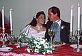 Feb. 14, 1987 - Andover, Massachusetts.<br />Tom and Kim's reception at the Rolling Green Inn.<br />Kim and Tom.