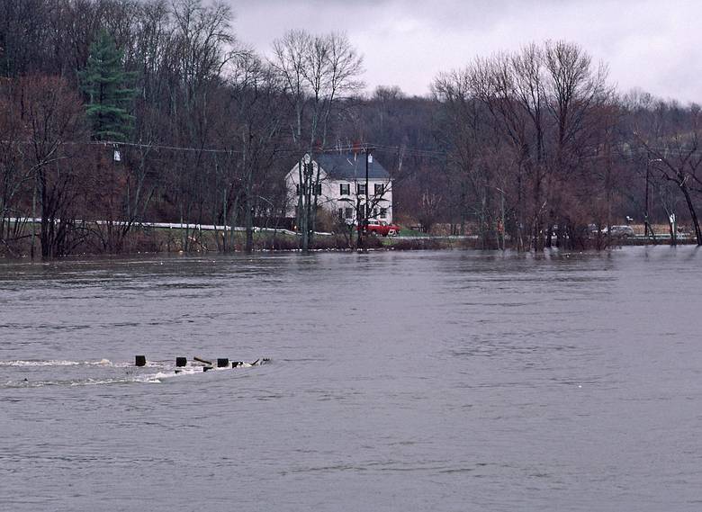 April 1987 - West Newbury, Massachusetts.<br />View from Rocks Village Bridge.
