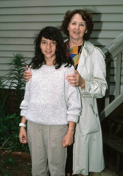 May 28, 1987 - Merrimac, Massachusetts.<br />Melody and Anita (a Latvian friend from Spain now living in southern France).
