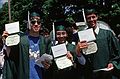 June 6, 1987 - West Newbury/Groveland, Massachusetts.<br />Carl's graduation from Pentucket Regional High School.<br />Carl and friends showing their diplomas.