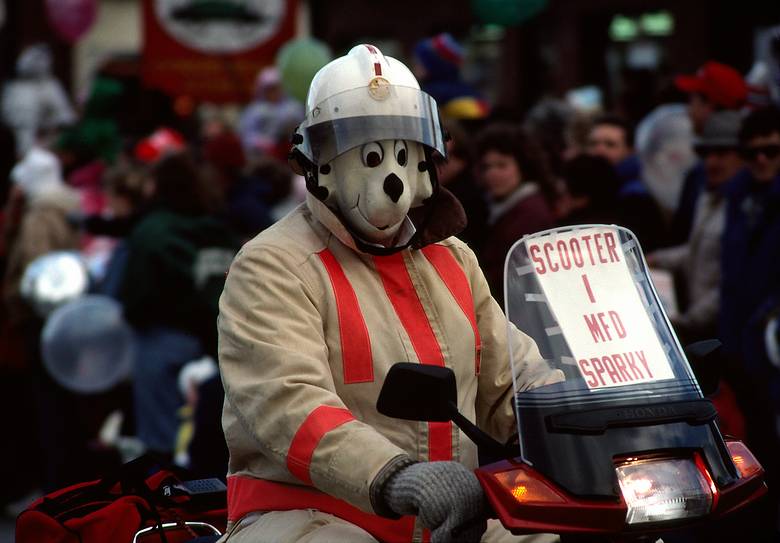 Dec. 5, 1987 - Merrimac, Massachusetts.<br />Santa Parade.