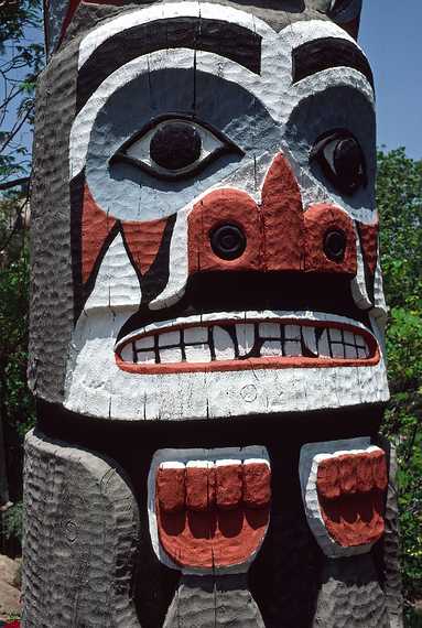 May 2, 1987 - Epcot Center at Walt Disney World in Orlando, Florida.<br />Totem pole at the Canadian section.