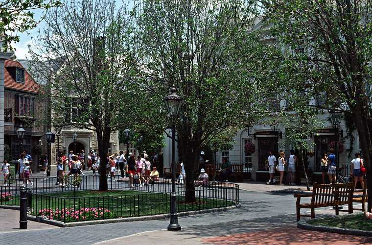 May 2, 1987 - Epcot Center at Walt Disney World in Orlando, Florida.<br />Square in an English town.