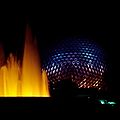 May 2, 1987 - Epcot Center at Walt Disney World in Orlando, Florida.<br />AT&T sphere at night.