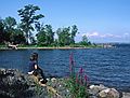 August 16-30, 1987 - Camping on Burton Island on Lake Champlain, Vermont.<br />Joyce.