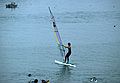 July 2-15, 1988 - Bailey Island, Maine.<br />Leslie taking off on her sailboard.
