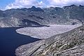 August 18, 1988 - Mt. Saint Helens, Washington.<br />Spirit Lake half covered with fallen timber.