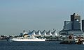 August 26, 1988 - Vancouver, British Columbia, Canada.<br />Stanley Park.<br />A liner preparing to leave most likely for Alaska.