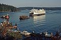 August 27, 1988 - Orcas Island, Washington.<br />Ferrys are the main means of transportation in the San Juan Islands.