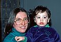 Feb, 1989 - At Paul and Norma's, Teksbury, Massachusetts.<br />Joyce and TJ.