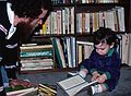 Feb, 1989 - At Paul and Norma's, Teksbury, Massachusetts.<br />Paul and TJ.