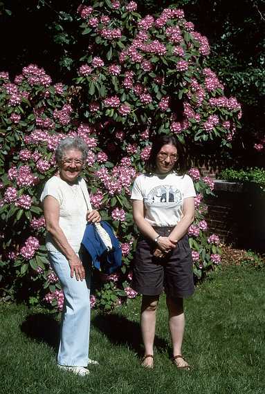June 4, 1989 - Maudslay State Park, Newburyport, Massachusetts.<br />Marie and Joyce.