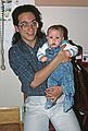 June 10, 1989 - Merrimac, Massachusetts.<br />Carl holding his cousing Michael.