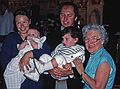 June 25, 1989 - Lawrence, Massachusetts.<br />Michael's christening.<br />Kim, Michael, Tom, TJ, and Tom's mother Marie.