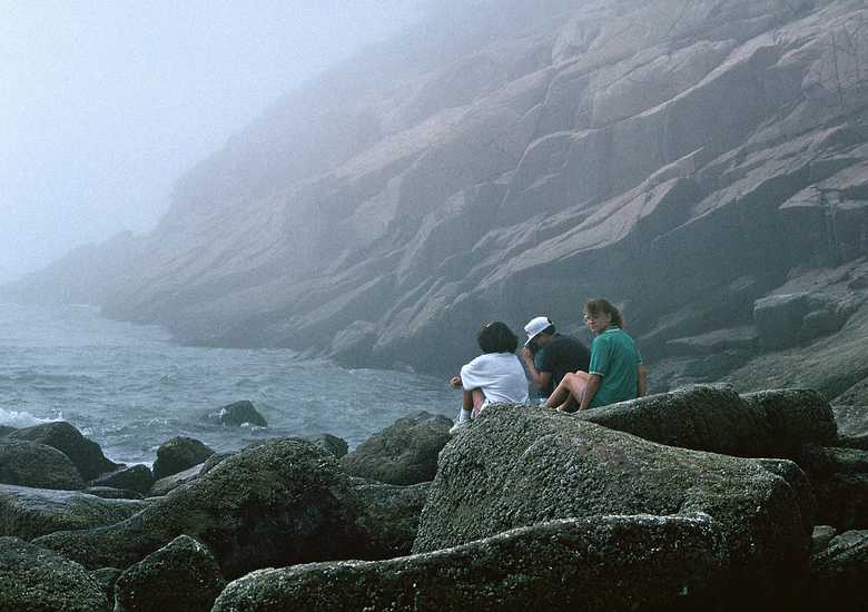 August 21-26, 1989 - Mount Desert Island, Maine.<br />Melody, Eric, and Becky.