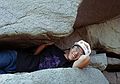 August 21-26, 1989 - Mount Desert Island, Maine.<br />Eric seems to enjoy being in a tight spot.