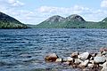 August 21-26, 1989 - Mount Desert Island, Maine.<br />Jordan Pond in Acadia National Park.