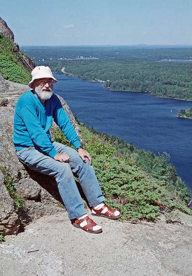 August 21-26, 1989 - Mount Desert Island, Maine.<br />Hiking just west of Somes Sound.<br />Egils.