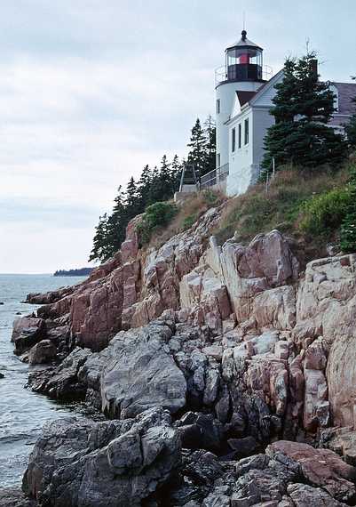 August 21-26, 1989 - Mount Desert Island, Maine.<br />Bass Harbor Lighthouse.