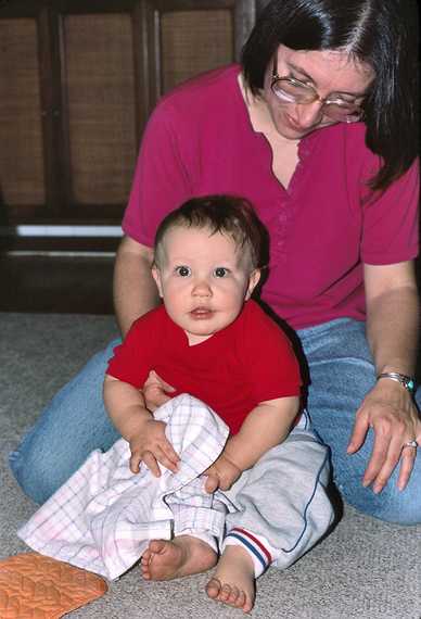 Nov. 1989 - Merrimac, Massachusetts.<br />Joyce with Michael.
