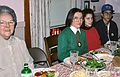 Dec. 25, 1989 - At Memere Marie's in Lawrence, Massachusetts.<br />Aunt Fernande, Joyce, Melody, and Eric.