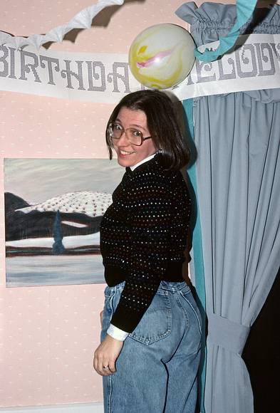 Jan. 6, 1990 - Merrimac, Massachusetts.<br />Melody's 16th birthday.<br />Joyce decorating the dining room.