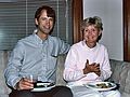 June 9, 1990 - Merrimac, Masachusetts.<br />Egils' 50th surprise birthday celebration.<br />Eric and Sue.